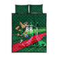 Personalized Algeria Football Champions Quilt Bed Set Fennec Fox Mascot - Algiers Martyrs Memorial