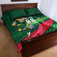 Personalized Algeria Football Champions Quilt Bed Set Fennec Fox Mascot - Algiers Martyrs Memorial