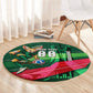 Personalized Algeria Football Champions Round Carpet Fennec Fox Mascot - Algiers Martyrs Memorial