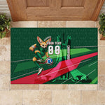Personalized Algeria Football Champions Rubber Doormat Fennec Fox Mascot - Algiers Martyrs Memorial