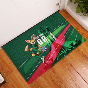 Personalized Algeria Football Champions Rubber Doormat Fennec Fox Mascot - Algiers Martyrs Memorial