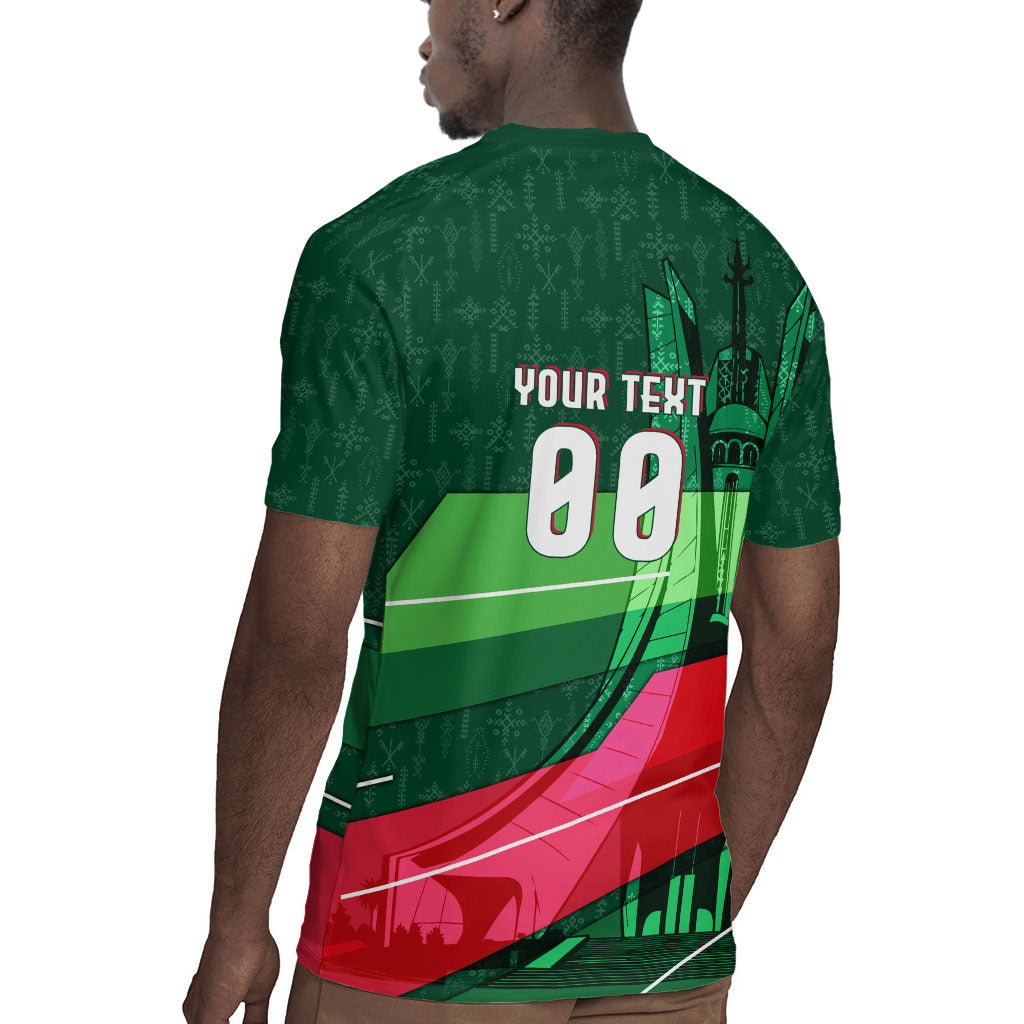 Personalized Algeria Football Champions Rugby Jersey Fennec Fox Mascot - Algiers Martyrs Memorial