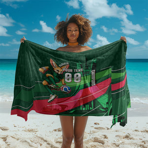 Personalized Algeria Football Champions Sarong Fennec Fox Mascot - Algiers Martyrs Memorial