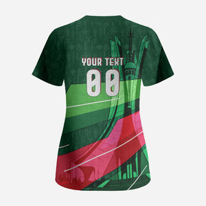 Personalized Algeria Football Champions Scrub Top Fennec Fox Mascot - Algiers Martyrs Memorial