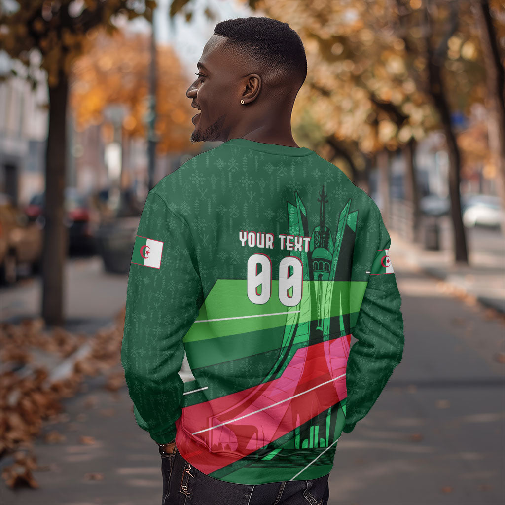 Personalized Algeria Football Champions Sweatshirt Fennec Fox Mascot - Algiers Martyrs Memorial