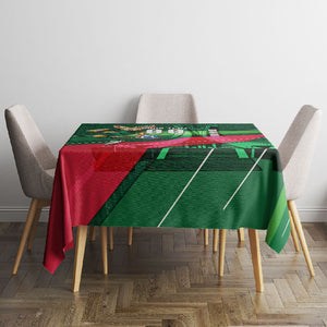 Personalized Algeria Football Champions Tablecloth Fennec Fox Mascot - Algiers Martyrs Memorial
