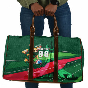 Personalized Algeria Football Champions Travel Bag Fennec Fox Mascot - Algiers Martyrs Memorial