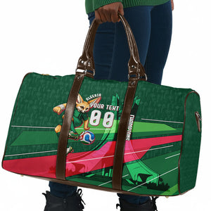 Personalized Algeria Football Champions Travel Bag Fennec Fox Mascot - Algiers Martyrs Memorial