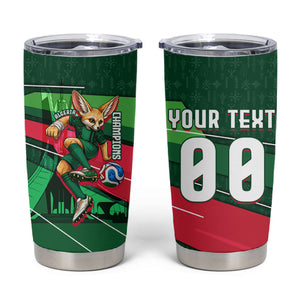 Personalized Algeria Football Champions Tumbler Cup Fennec Fox Mascot - Algiers Martyrs Memorial