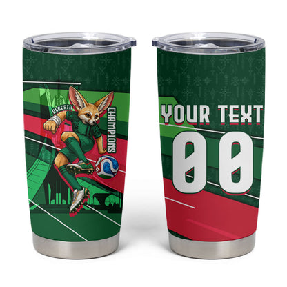 Personalized Algeria Football Champions Tumbler Cup Fennec Fox Mascot - Algiers Martyrs Memorial