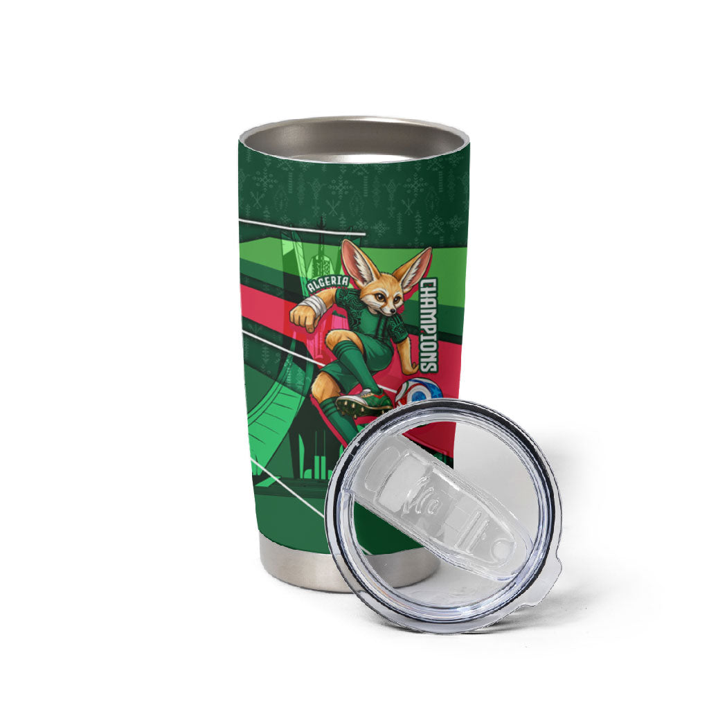 Personalized Algeria Football Champions Tumbler Cup Fennec Fox Mascot - Algiers Martyrs Memorial