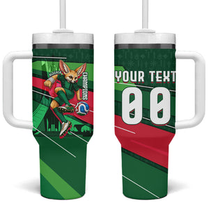 Personalized Algeria Football Champions Tumbler With Handle Fennec Fox Mascot - Algiers Martyrs Memorial