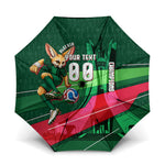 Personalized Algeria Football Champions Umbrella Fennec Fox Mascot - Algiers Martyrs Memorial
