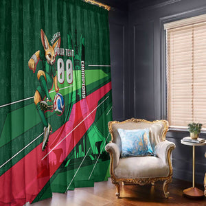 Personalized Algeria Football Champions Window Curtain Fennec Fox Mascot - Algiers Martyrs Memorial