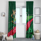 Personalized Algeria Football Champions Window Curtain Fennec Fox Mascot - Algiers Martyrs Memorial