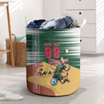 Personalized Algeria Champions Football 2026 Laundry Basket Fennec Fox Victory Mascot - Traditional Berber Pattern