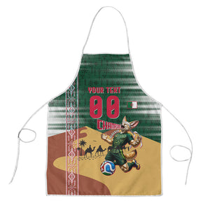 Personalized Algeria Champions Football 2026 Apron Fennec Fox Victory Mascot - Traditional Berber Pattern