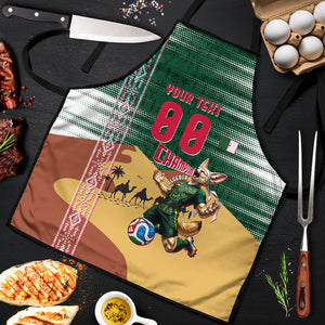 Personalized Algeria Champions Football 2026 Apron Fennec Fox Victory Mascot - Traditional Berber Pattern