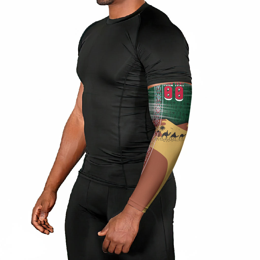 Personalized Algeria Champions Football 2026 Arm Sleeves Fennec Fox Victory Mascot - Traditional Berber Pattern