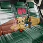 Personalized Algeria Champions Football 2026 Back Car Seat Cover Fennec Fox Victory Mascot - Traditional Berber Pattern