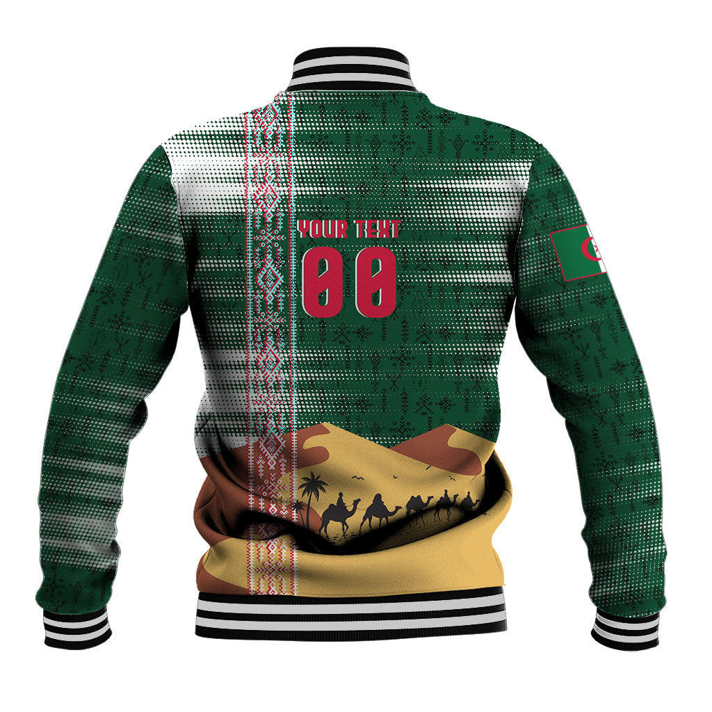 Personalized Algeria Champions Football 2026 Baseball Jacket Fennec Fox Victory Mascot - Traditional Berber Pattern