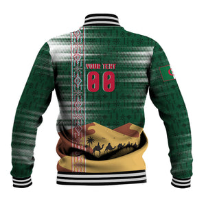 Personalized Algeria Champions Football 2026 Baseball Jacket Fennec Fox Victory Mascot - Traditional Berber Pattern