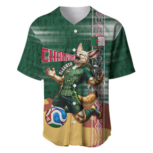 Personalized Algeria Champions Football 2026 Baseball Jersey Fennec Fox Victory Mascot - Traditional Berber Pattern