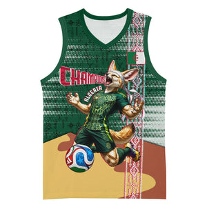Personalized Algeria Champions Football 2026 Basketball Jersey Fennec Fox Victory Mascot - Traditional Berber Pattern