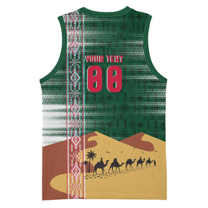 Personalized Algeria Champions Football 2026 Basketball Jersey Fennec Fox Victory Mascot - Traditional Berber Pattern