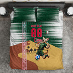 Personalized Algeria Champions Football 2026 Bedding Set Fennec Fox Victory Mascot - Traditional Berber Pattern