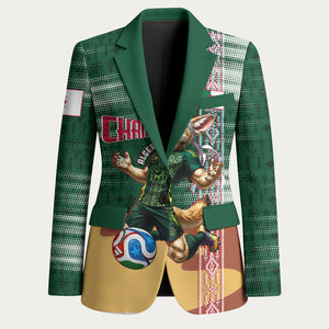 Personalized Algeria Champions Football 2026 Blazer Fennec Fox Victory Mascot - Traditional Berber Pattern