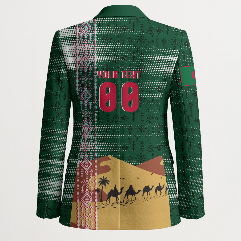 Personalized Algeria Champions Football 2026 Blazer Fennec Fox Victory Mascot - Traditional Berber Pattern