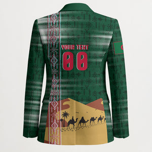 Personalized Algeria Champions Football 2026 Blazer Fennec Fox Victory Mascot - Traditional Berber Pattern