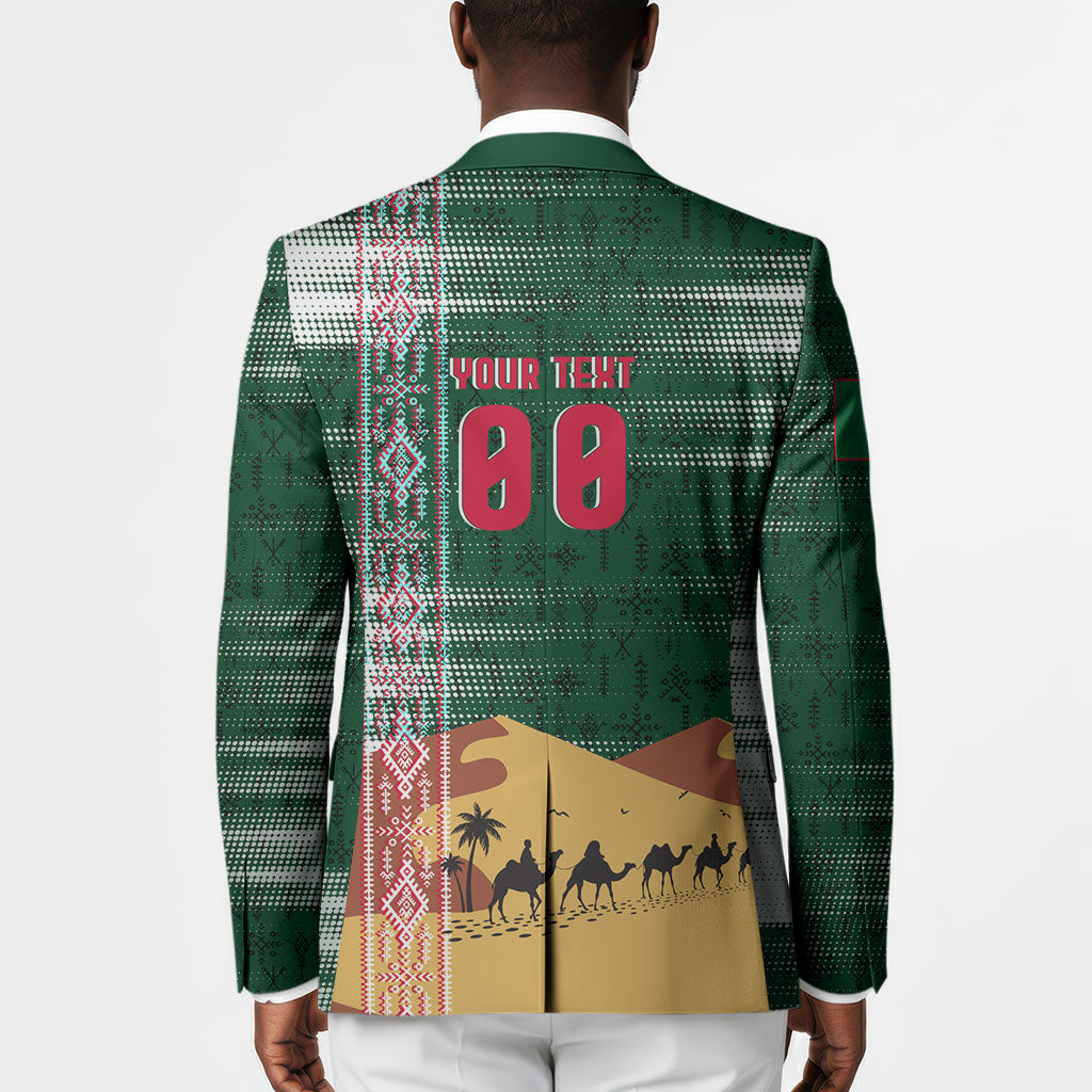 Personalized Algeria Champions Football 2026 Blazer Fennec Fox Victory Mascot - Traditional Berber Pattern