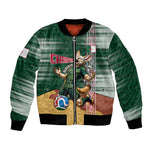 Personalized Algeria Champions Football 2026 Bomber Jacket Fennec Fox Victory Mascot - Traditional Berber Pattern