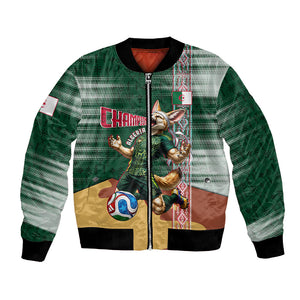 Personalized Algeria Champions Football 2026 Bomber Jacket Fennec Fox Victory Mascot - Traditional Berber Pattern