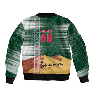 Personalized Algeria Champions Football 2026 Bomber Jacket Fennec Fox Victory Mascot - Traditional Berber Pattern