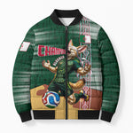 Personalized Algeria Champions Football 2026 Bomber Puffer Jacket Fennec Fox Victory Mascot - Traditional Berber Pattern