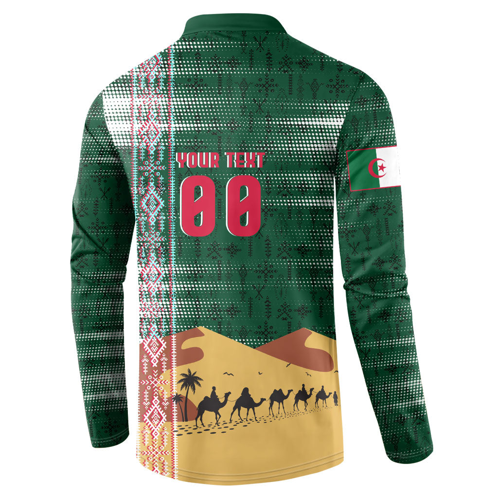 Personalized Algeria Champions Football 2026 Button Sweatshirt Fennec Fox Victory Mascot - Traditional Berber Pattern