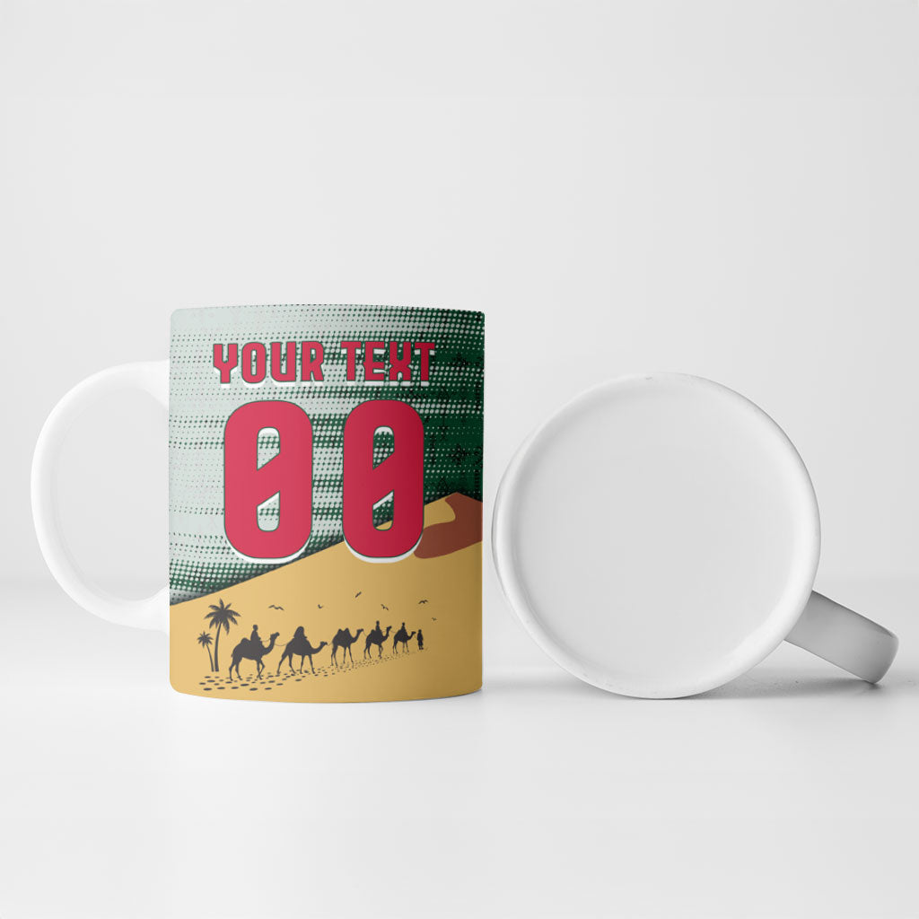 Personalized Algeria Champions Football 2026 Ceramic Mug Fennec Fox Victory Mascot - Traditional Berber Pattern