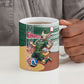 Personalized Algeria Champions Football 2026 Ceramic Mug Fennec Fox Victory Mascot - Traditional Berber Pattern
