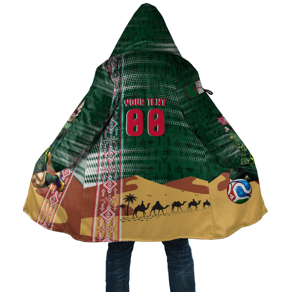 Personalized Algeria Champions Football 2026 Cloak Fennec Fox Victory Mascot - Traditional Berber Pattern