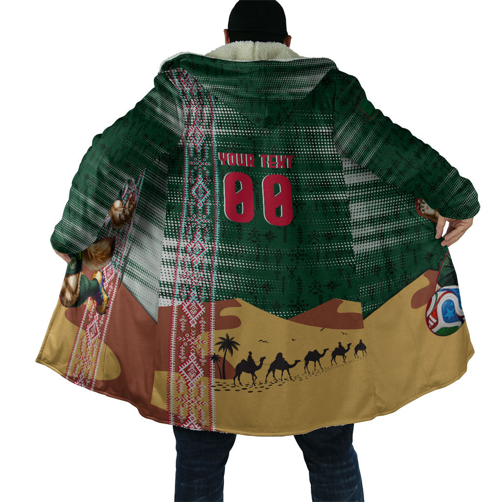 Personalized Algeria Champions Football 2026 Cloak Fennec Fox Victory Mascot - Traditional Berber Pattern
