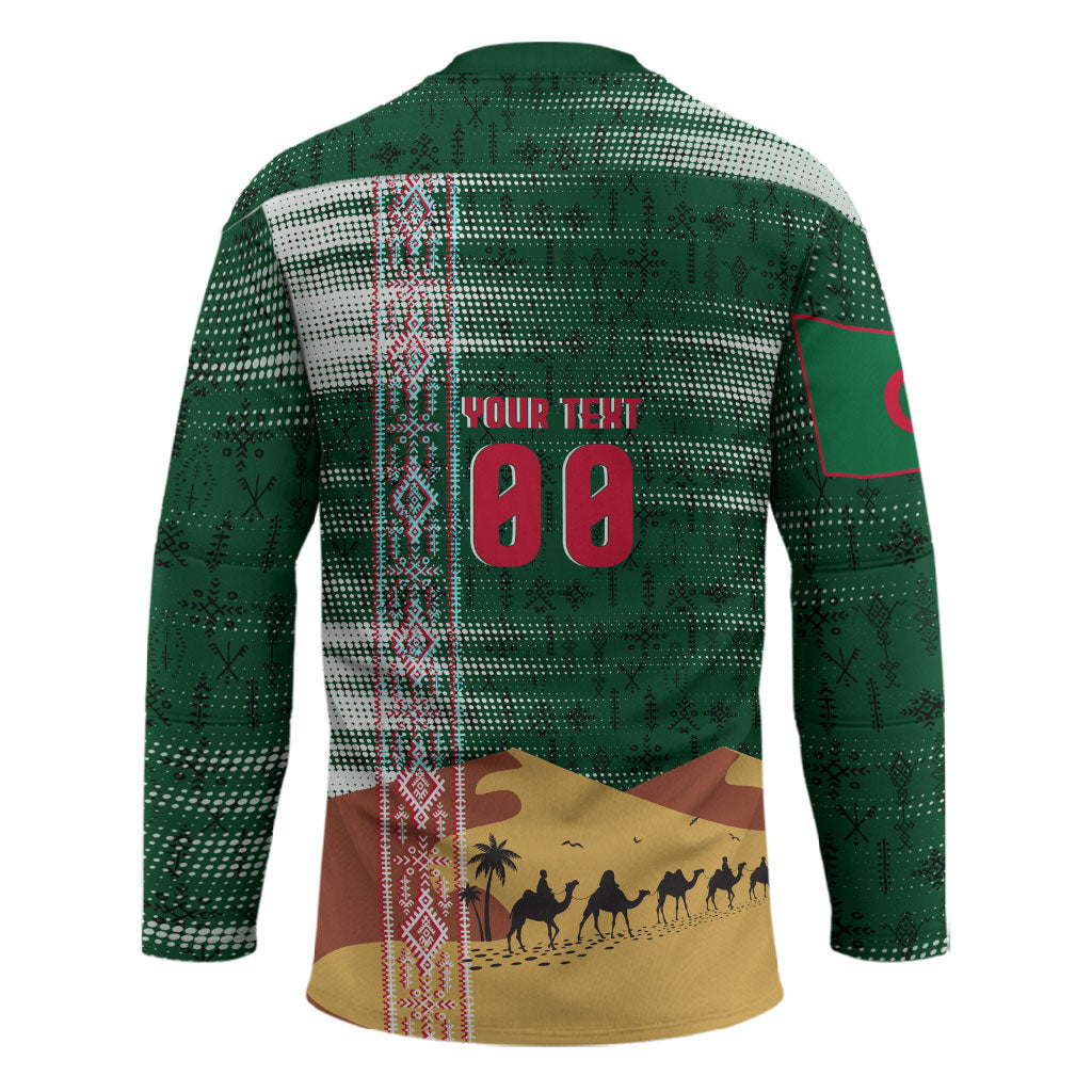 Personalized Algeria Champions Football 2026 Hockey Jersey Fennec Fox Victory Mascot - Traditional Berber Pattern