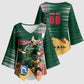 Personalized Algeria Champions Football 2026 Kimono Sleeve Blouse Fennec Fox Victory Mascot - Traditional Berber Pattern