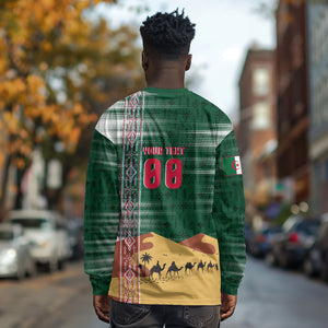 Personalized Algeria Champions Football 2026 Long Sleeve Shirt Fennec Fox Victory Mascot - Traditional Berber Pattern