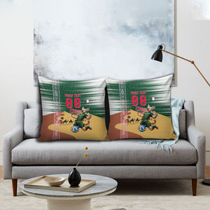 Personalized Algeria Champions Football 2026 Pillow Cover Fennec Fox Victory Mascot - Traditional Berber Pattern