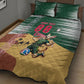 Personalized Algeria Champions Football 2026 Quilt Bed Set Fennec Fox Victory Mascot - Traditional Berber Pattern