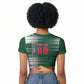Personalized Algeria Champions Football 2026 Raglan Cropped T shirt Fennec Fox Victory Mascot - Traditional Berber Pattern