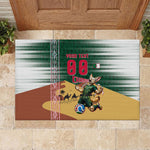Personalized Algeria Champions Football 2026 Rubber Doormat Fennec Fox Victory Mascot - Traditional Berber Pattern